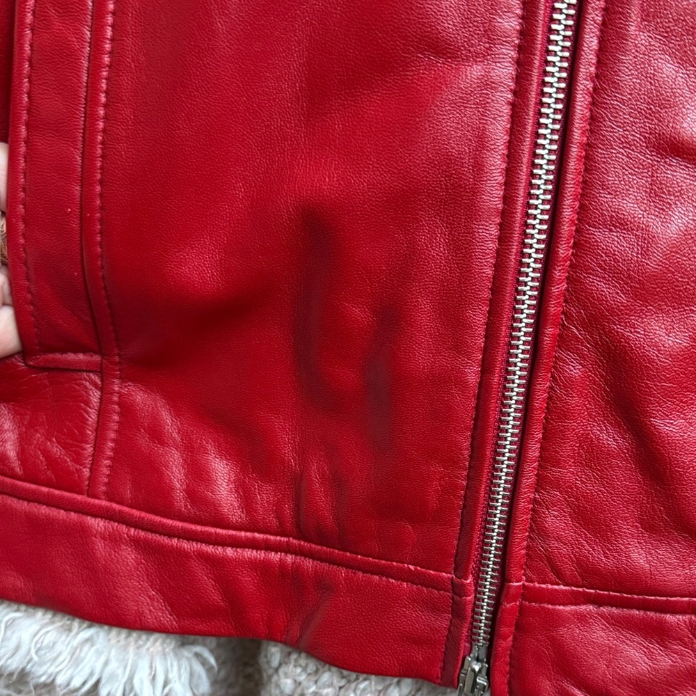 Dark Red Leather Wilsons Leather Jacket - image 6